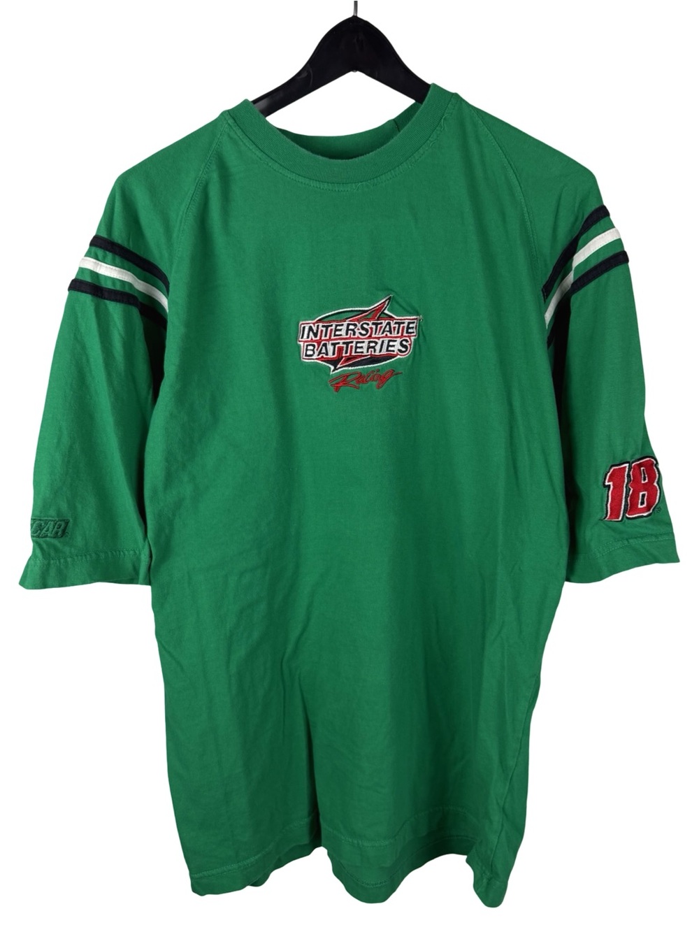 Vintage 2000s Winners Circle Interstate Batteries NASCAR Green Shirt Size L